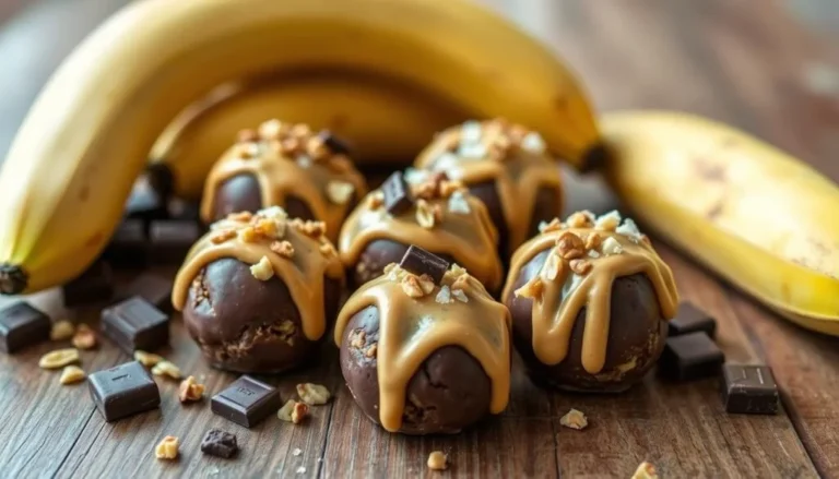 Bocaditos fáciles de plátano y chocolate con mantequilla de maní